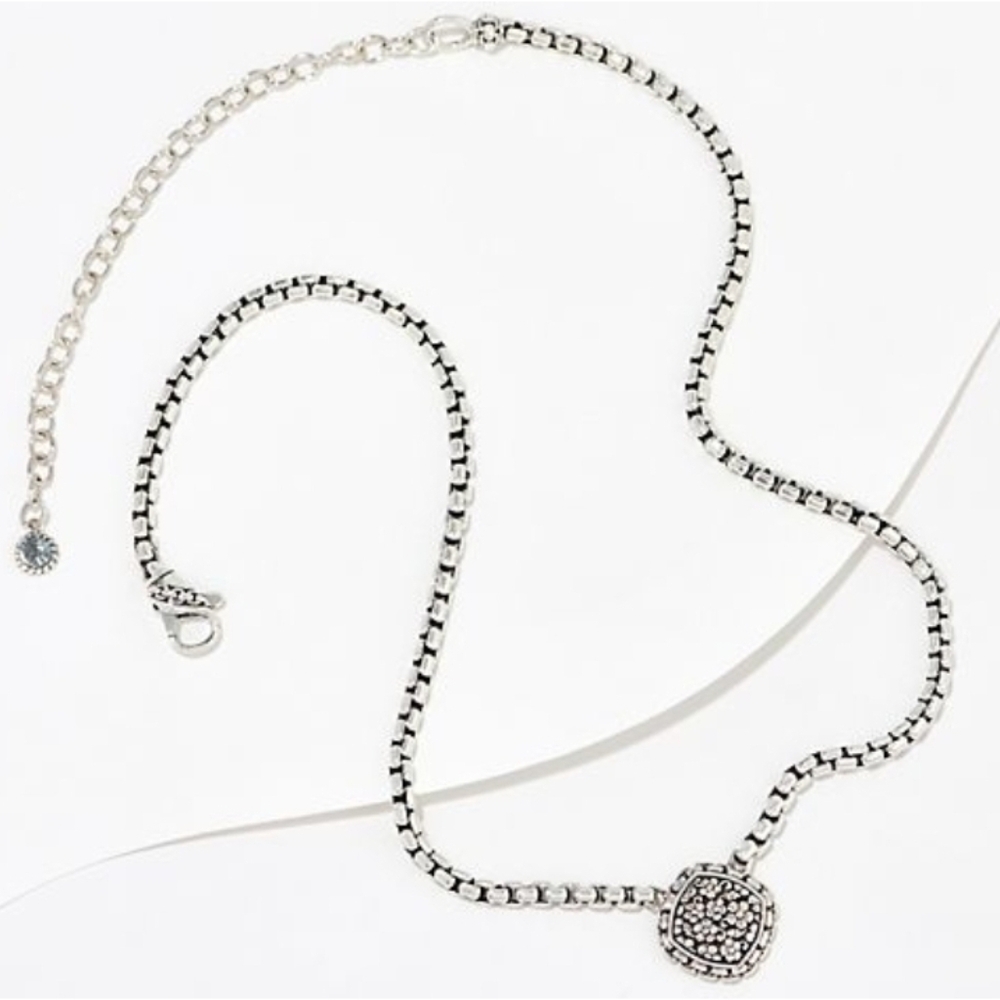 JAI Sterling Silver Boxchain Necklace